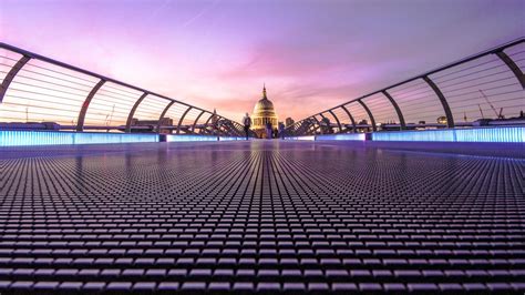 5120x2880 Millennium Bridge London 5k Wallpaper Hd City