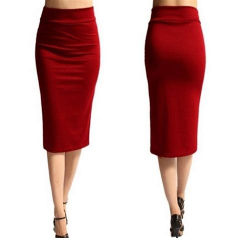 Fioday Solid Color Women Summer Skirt Sexy Slim Bodaycon Casual Pencil Skirt For Office Ladies