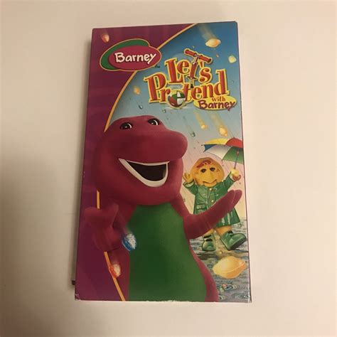 Barney LET S PRETEND WITH BARNEY VHS Purple Dinosaur EBay