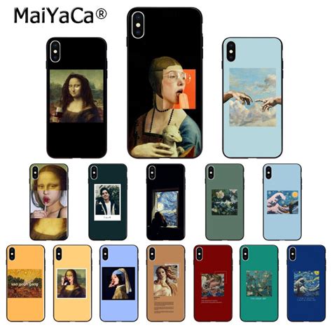 Maiyaca Funny Great Art Mona Lisa Van Gogh Tpu Soft Silicone Phone Case