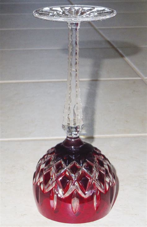 1 Ajka 8 14 Arabella Red Ruby Wine Goblet Cased Glass 8 Etsy