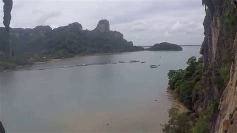 Railay Beach Abseilingrappelling From Top Of Massage Secrets 6a Youtube