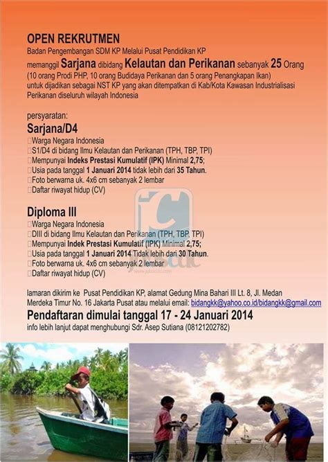 Kementerian Kelautan Dan Perikanan Recruitment D3 D4 S1 NST KP KKP