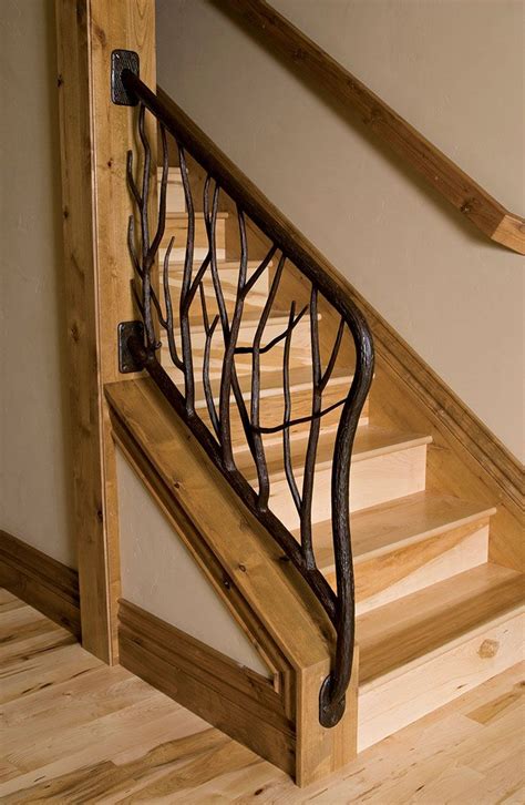 Get 34 Wooden Rustic Stair Railing Ideas
