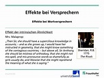PPT - Versprecher und deren Reparaturen PowerPoint Presentation, free ...