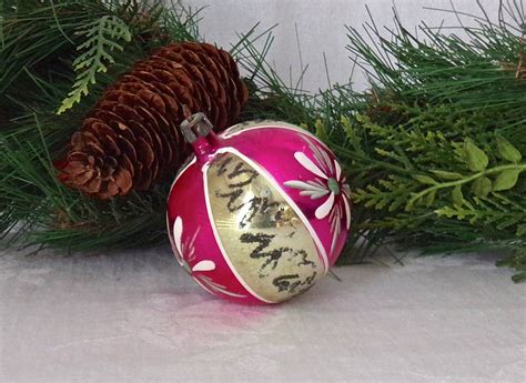 Vintage Pink Christmas Ornament Poland Etsy Pink Christmas