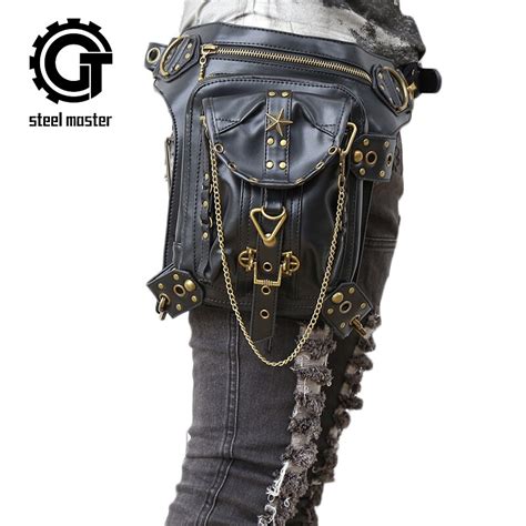 Womens Steampunk Waist Bags Gothic Messenger Shoulder Bag Vintage