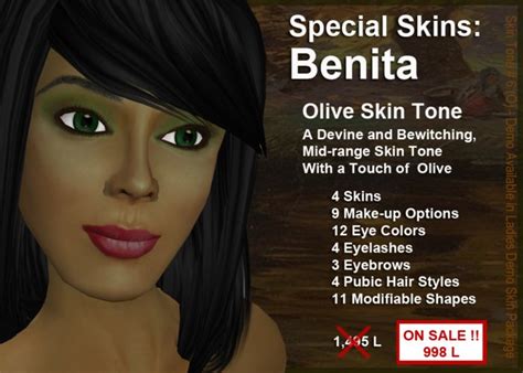 Second Life Marketplace Special Skins On Sale Benita Skin Olive