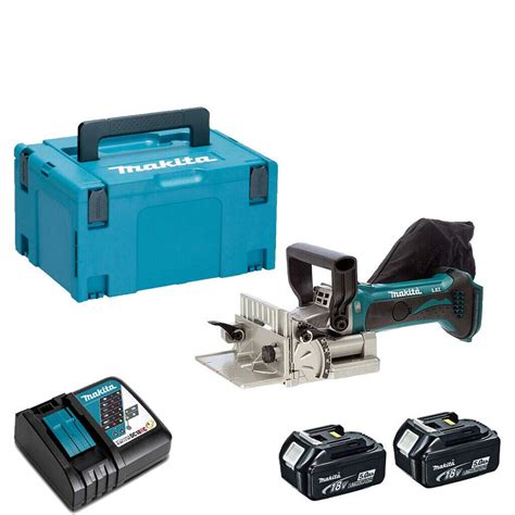 Makita Dpj180rtj Cordless 18v Lxt Biscuit Jointer With 2x5ah Batteries