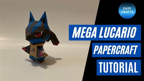 Teaching You How To Make Mega Lucario Out Of Paper Pokemon Papercraft