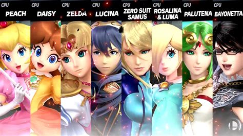 Peach Vs Daisy Vs Zelda Vs Lucina Vs Zero Suit Samus Vs Rosalina And Luma