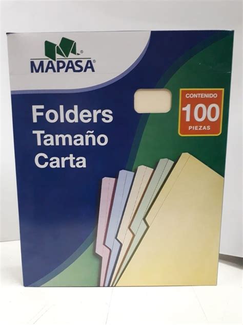 Folders Tamaño Carta Color Crema Paquete C100 Pzs Carpeta Envío Gratis
