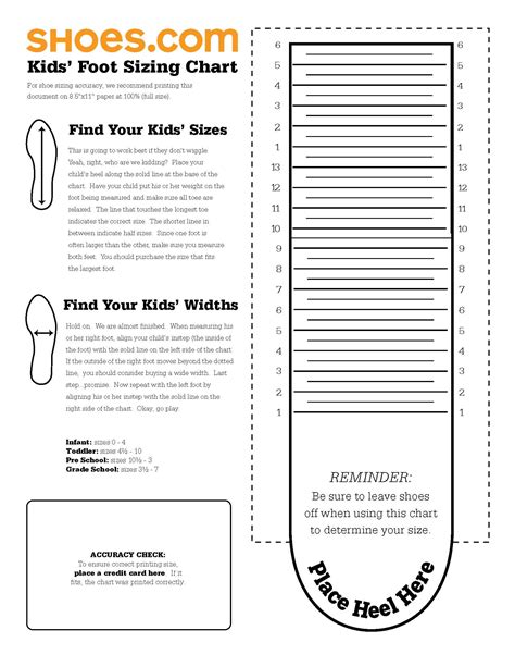 Easy Shoe Size Chart So You Can Order Kids Shoes Online