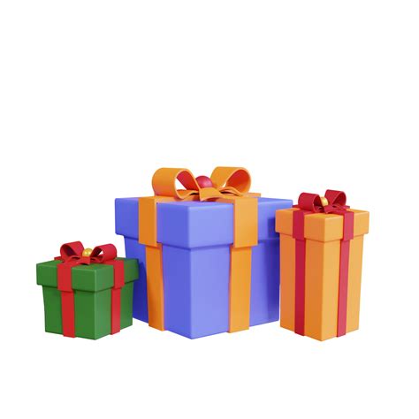 3d Icon Christmas Colorful T Box 9269393 Png
