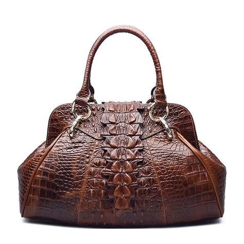 Classic Embossed Crocodile Purse Genuine Leather Ladies Handbags