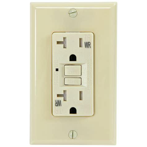 Usi Electric 20 Amp Gfci Weather Resistant Receptacle Outlet Ivory