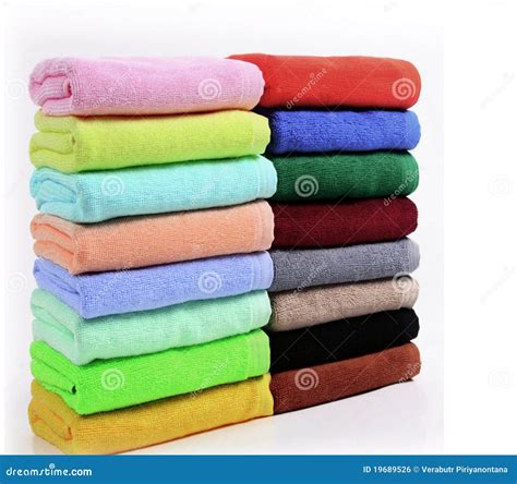 Towels In Different Color Stock Photo Image Of Cloth 19689526