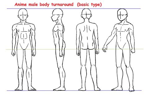 Anime Male Body Turnaround By Yumezaka On Deviantart Char Designs