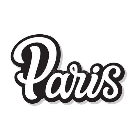Paris Hand Lettering Word Stock Vector Illustration Of Font 200867171