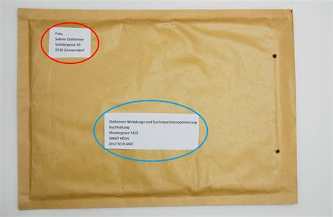 Vorlage a4 adressfeld für fensterkuvert : Management und Logistik: Briefumschlag beschriften vorlage