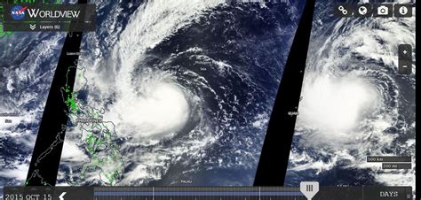 Two Typhoons North West Pacific Ocean 15102015 Extreme Storms