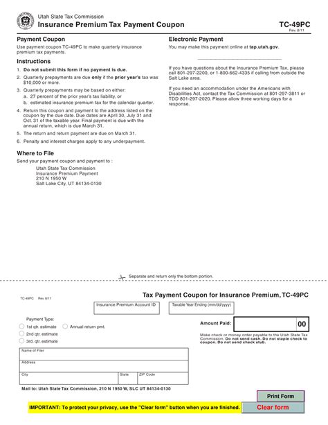 We did not find results for: Form TC-49PC Download Fillable PDF or Fill Online Insurance Premium Tax Payment Coupon Utah ...