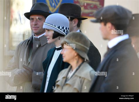 Michelle Dockery Is Joined By Stephen Campbell Moore On The Downton Abbey Film Set In Lacock