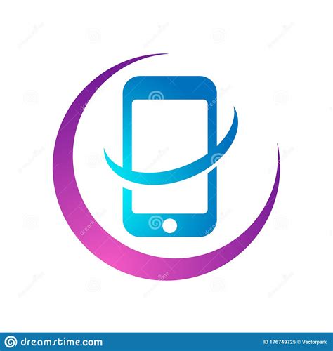 Mobile Phones Logo Smartphone Connection Stock Vector Illustration