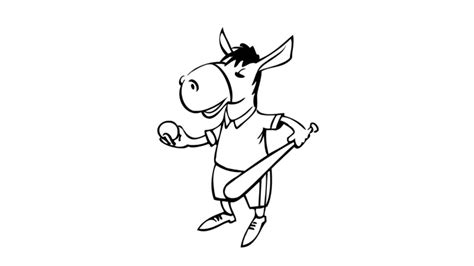 Subscribe for regular drawing and art lessons How to Draw a Donkey Holding a Baseball Bat - YouTube