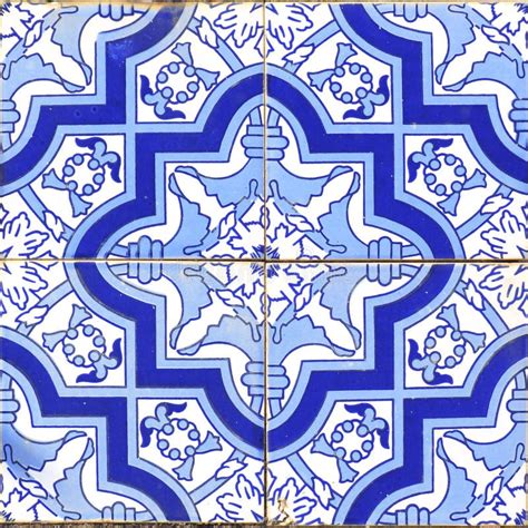 Vintage Portuguese Blue Tiles Stock Image Image Of Artistic Mosaic