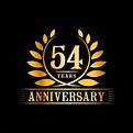 54 Years Anniversary Celebration Logo. 54th Anniversary Luxury Design ...