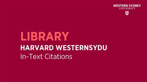 One that appears in the text of a work and one that appears at the end. Harvard WesternSydU - In-text Citations - YouTube