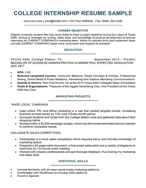 A cv is a concise document which summarizes your past, existing professional skills, proficiency and experiences. College Student Resume Sample & Writing Tips | Resume ...