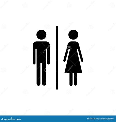 Toilet Icon Vector Isolated On White Background Toilet Sign Man And Woman Restroom Sign Vector