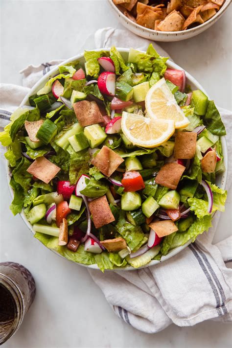 Easy Lebanese Fattoush Salad Recipe Little Spice Jar