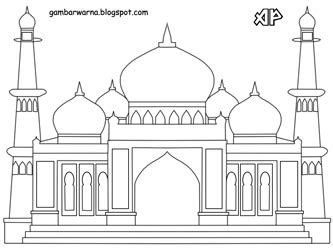 Apalagi masjid ini tentunya sudah menjadi destinasi ibadah setiap hari 5x dari subuh, dhuhur, ashar, maghrib, dan isya'. Mewarnai Gambar Masjid | Belajar Mewarnai Gambar