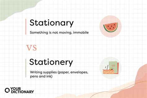 Stationary Vs Stationery Know Which Word To Use Yourdictionary