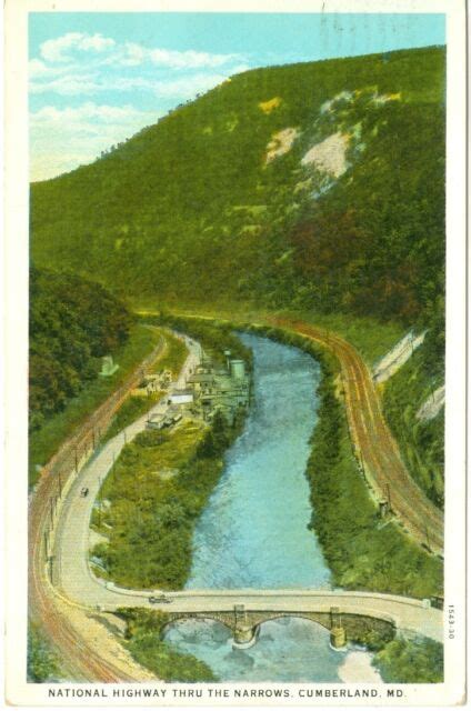 Cumberland Md The National Highway Thru The Narrows 1931 Ebay