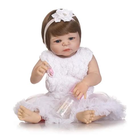 Victoria Reborn Baby Girl Dolls 22 Full Vinyl Body Doll New Style 55cm