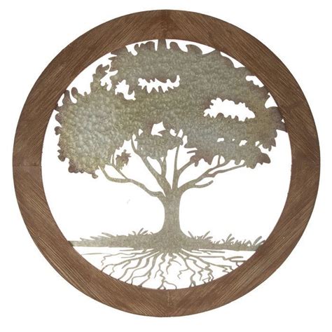 Round Wood And Metal Tree Wall Decor Hobby Lobby 1120393 With Images