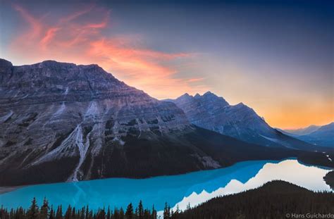 Sunset At Peyto Lake By Hans Guichardo On 500px Peyto Lake Canada