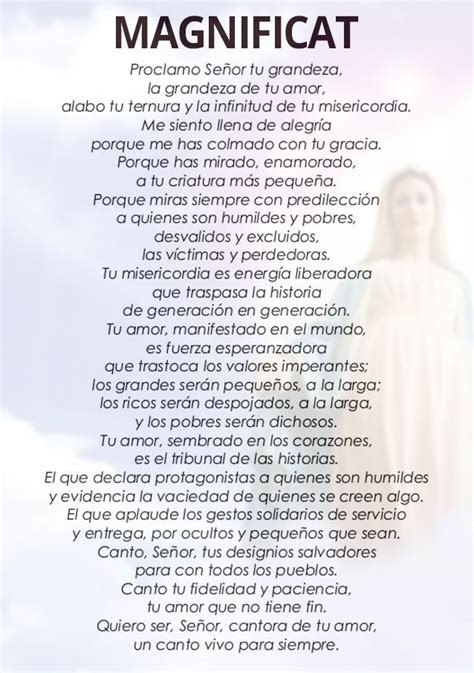 Oracion A La Magnifica Esta Oracion Es Hermosa Oraciones Oraciones