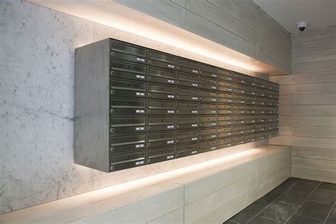 Horizontal Stainless Steel Post Boxes Mailbox Design Lobby Design