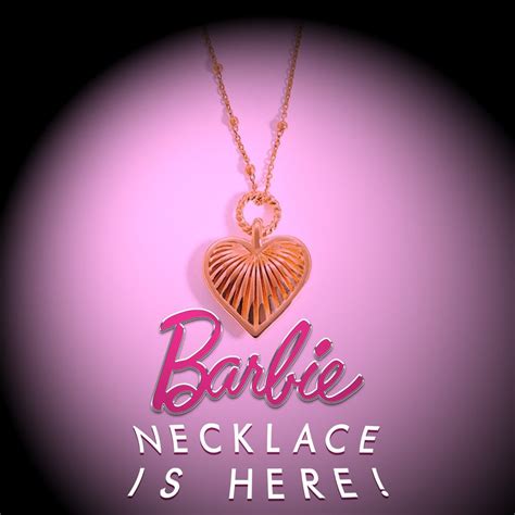 Barbie Movie Heart Necklace Heart Barbie Pendant Barbie Etsy Uk