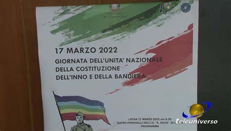 latina giornata dell unità nazionale della costituzione dell inno e della bandiera teleuniverso