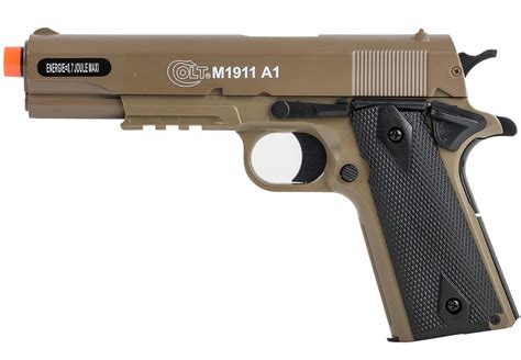 Colt Tan M1911a1 Anniversary Edition Airsoft 320 Rps Pistol Min