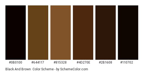 Black And Brown Color Scheme Black