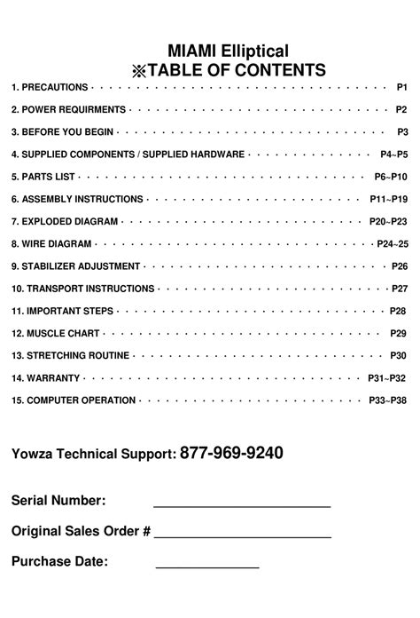 Yowza Miami Elliptical Manual Pdf Download Manualslib