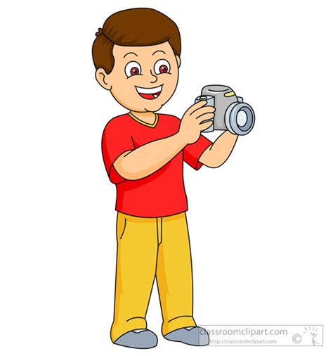 Camera Clipart Boy Taking Picture With A Camera Classroom Clipart