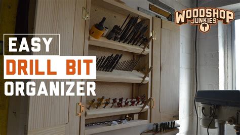 Diy Drill Bit Storage And Organizer Cabinet With Folding Bit Holder